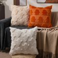 thumbnail image 4 of Halloween Pillow Covers 18x18 inch Set of 2, White Ghost Throw Pillow Cases Soft Plush Faux Fur Wool Couch Cushion Case for Chair Sofa Bedroom Living Room Home Decor, 4 of 6