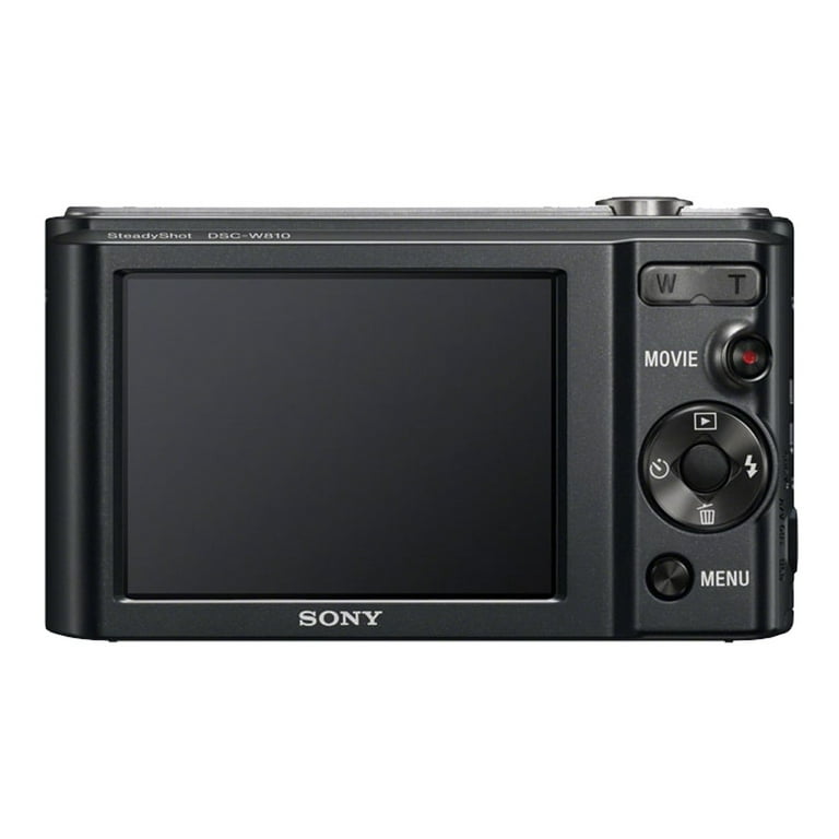 Sony Cyber-Shot DSC-W810 - Cámara digital (negro) (DSC-W810/B) + tarjeta de  memoria de 64 GB + funda + lector de tarjetas + trípode flexible + kit de