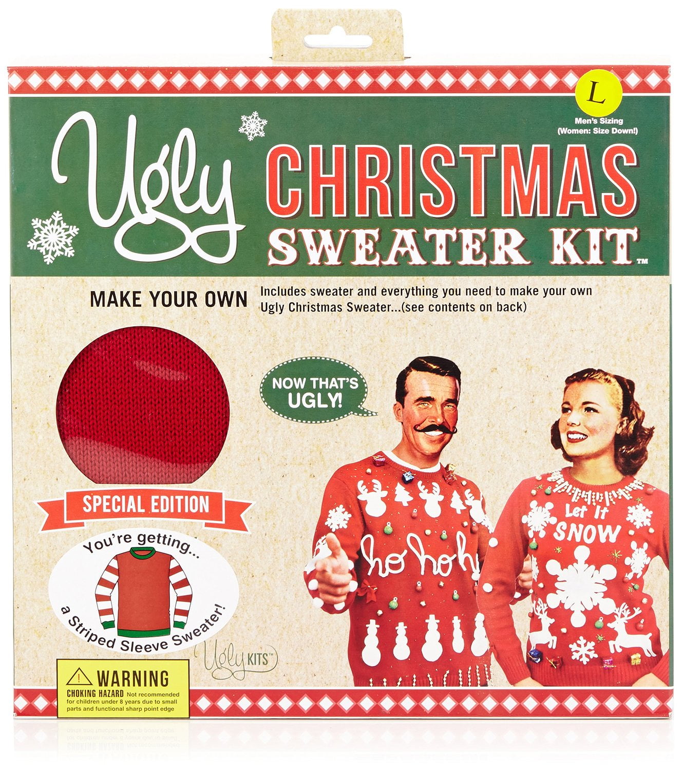 The Ugly Christmas Sweater Kit Unisex Make Your Own Ugly Christmas Sweater Walmart