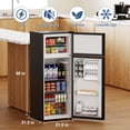 thumbnail image 4 of BANGSON 7.7 Cu.Ft Top Freezer Refrigerator for Apartments, Energy Saving, Adjustable Thermostat, Large Capacity, Low Noise, Black, 4 of 10