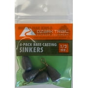 Ozark Trail Bass Casting Sinker 1/2 Oz., Fishing Weight