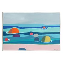 Modern Floating Beach Buoys Coastal Painting Unframed Art Print Wall Art