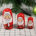 thumbnail image 3 of 5pcs Christmas Hand-painted Nesting Dolls, Nifty And Lovely Hand-painted Nesting Dolls, Multi-layer Nesting Evenly Colored And Bright For Birthday Kids Toy, 3 of 7