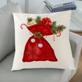 thumbnail image 4 of Koszal 2Pcs Bright Color Christmas Pillowcase Easy Insertion Linen Xmas Ambience Throw Pillow Cover Home Decor, 4 of 7