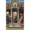thumbnail image 2 of Bernard van Orley 10x14 Black Ornate Wood Framed Double Matted Museum Art Print Titled: Christ Among the Doctors (Obverse) (C. 1513), 2 of 5
