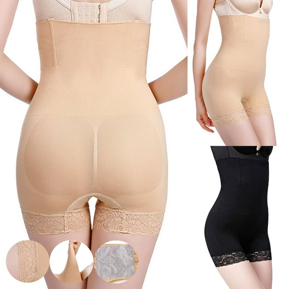 Elainilye Fashion Shapewear for Women Traceless High Waist Flat Angle Tummy Control Pants Girdle and Butt Lifting Shaping Pants,Beige