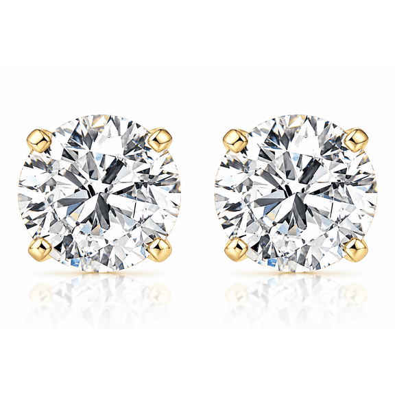 Pompeii 1 Carat (ctw) Diamond Studs in 14k Yellow Gold Lab Grown (HI,VS)