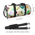 thumbnail image 4 of Xecao Floral Vintage print Round Travel Duffel Bag is a foldable gym bag with an inner pocket, perfect for travel sports, 4 of 8