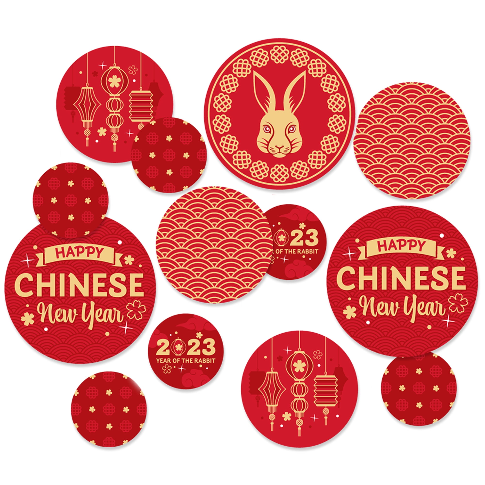 Big Dot of Happiness Chinese Lanterns - 2023 Lunar New Year Giant