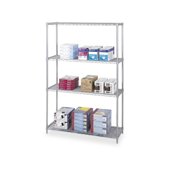 Safco 48"x18" Industrial Wire Shelving in Gray