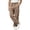 Khaki, variant on WIZUTIZ Men's Corduroy Jogger Pants Elastic Waist Relaxed Fit Solid Color Casual Lounge Pockets Trousers