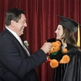thumbnail image 6 of ​14in PhD Graduation Bear - Pink Faux Velvet Plush w/ Embroidered Regalia, Collectible Scholar Gift Set (Gown, Cap, Diploma, 6+ Safe)​​ Green, 6 of 7