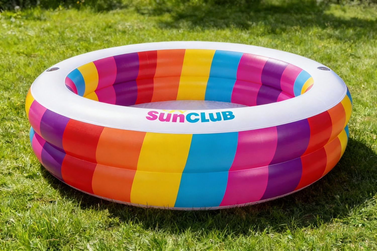 Kids Splash Pool Inflatable Rectangular, Extra Large BPA-Free PVC Family Pool with Easy Drain for Ages 3-12, Thickened Anti-Burst Backyard Summer Pool