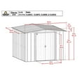 thumbnail image 3 of Arrow Classic Steel Storage Shed, 8x8, Flute Grey, 3 of 8