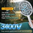 thumbnail image 3 of lectric Fly Swatter, Bug Zapper Companion, Mosquito Killer Racket | 3mm Mesh,  AA Battery Operated (not incl), for Indoor & Outdoor, 2 Packs, 3 of 6