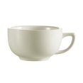 thumbnail image 1 of CAC China REC-56 Rolled Edge 4-3/4-Inch Stoneware Cappuccino Cup, 14-Ounce, American White, Box of 36, 1 of 2