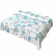 thumbnail image 2 of Yardvibe Cooling Comforter Twin Size, Floral Print Breathable Summer Comforter for Hot Sleepers & Night Sweats, Silky Smooth Cooling Blanket, Blue (B), 2 of 7