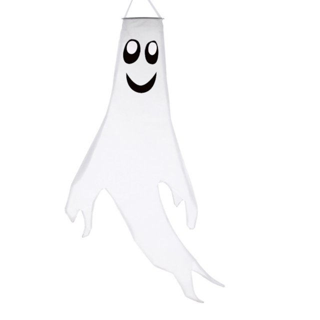 pdqouc Halloween Windsocks with White LED String Lights 47.2 Inch Light Up Hanging Outdoor Halloween Decorations Battery Operated Waterproof for Halloween Party Yard Decor