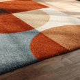 Block Pattern Area Rug Hand-Tufted Wool Area Rug, Handmade Modern Abstract Geometric Circle ...