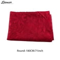 thumbnail image 5 of Spencer Red Lace Holiday Tablecloth Cover Round 71" Diameter with Engineered Jacquard Modern Christmas Table Cloths, 5 of 7
