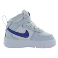 thumbnail image 2 of Nike Force 1 Mid EasyOn Leather Infant/Toddler Shoes Size 7, Color: Football Grey/Persian Violet, 2 of 4