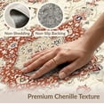 thumbnail image 6 of ODIKA Beige Distressed Vintage Scroll Vine Motifs Pile Playroom for Home Office, Hallway, Laundry Room, Non-Slip Chair-Friendly, 6 of 7