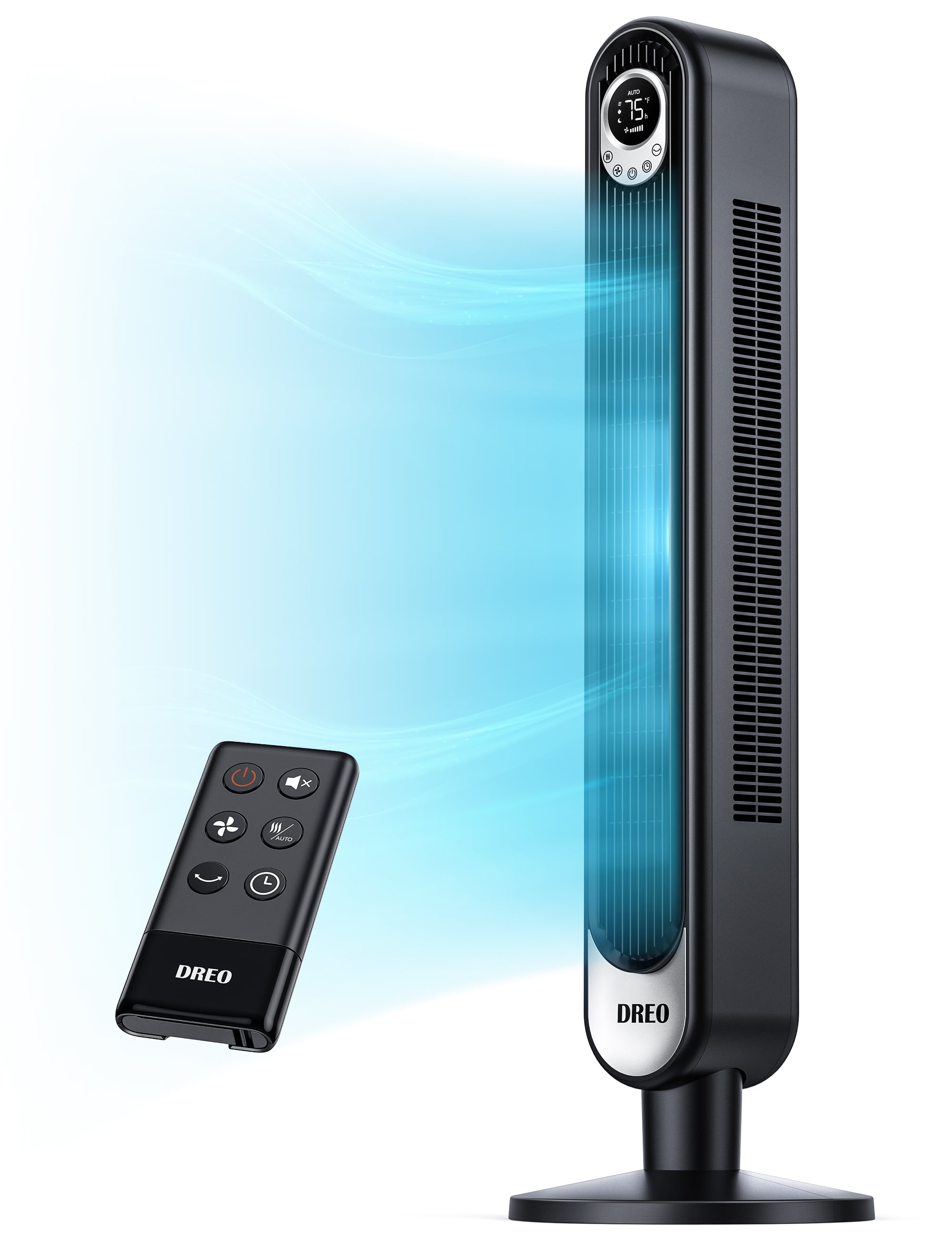 Dreo 42" Tower Fan with Remote, 90° Oscillating Bladeless Fan, 42 Inch,  Quiet with 6 Speeds, Large LED Display, Touchpad, 12H Timer - Walmart.com