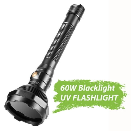 Blacklight uv flashlight 60W uv torch GING UV FLASHLIGHT UV M16 High Power 365nm UV light 6 LEDs IN 1 60W Ultra Bright Type-C Rechargeable For Industrial Inspection Gemstone Identification ...