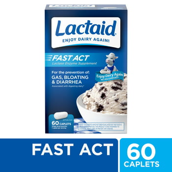 Lactaid Fast Act Lactose Intolerance Cets, 60 Travel Packs of 1-ct.