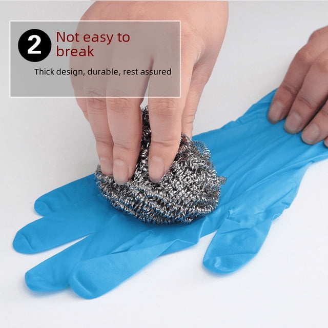 Guantes de caucho de nitrilo desechables Guantes de nitrilo duraderos y protectores de uso doméstico de alta elasticidad