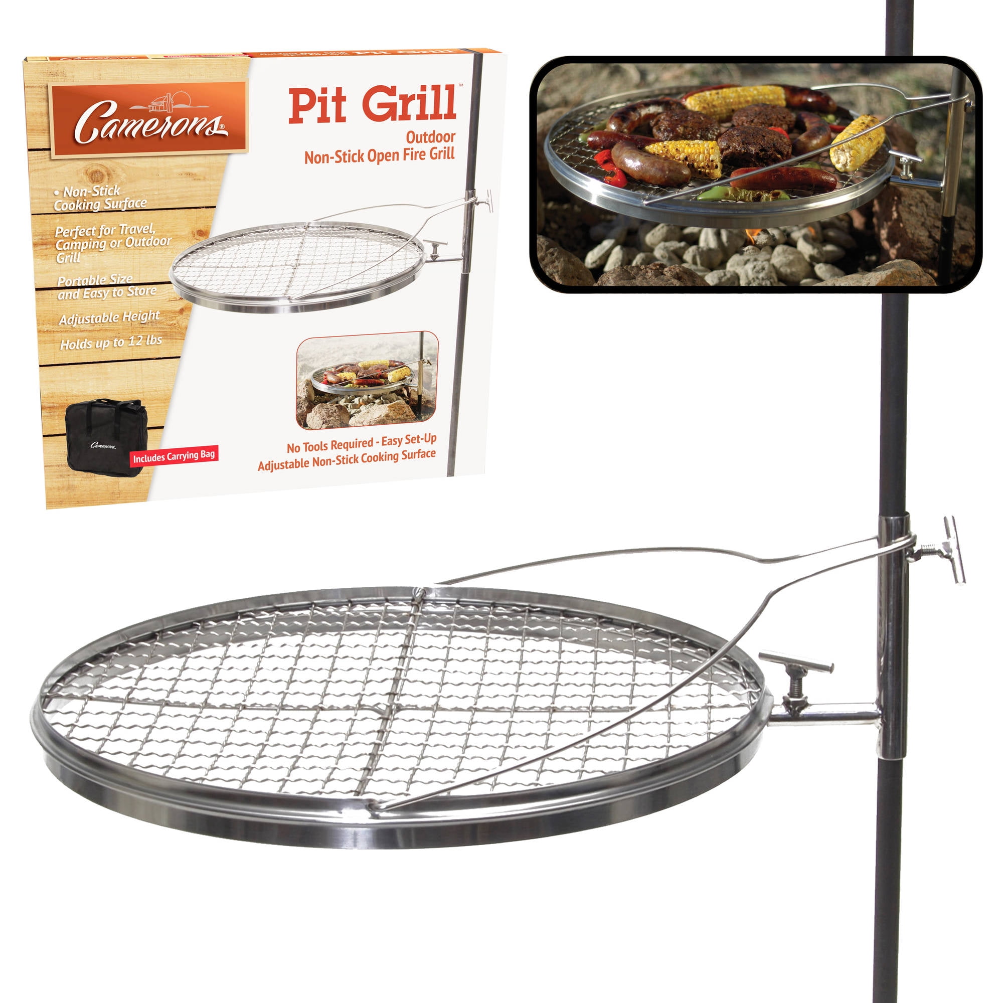 Camerons Open Fire Pit Grill Walmart Com