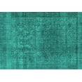 thumbnail image 1 of Ahgly Company Machine Washable Indoor Rectangle Oriental Turquoise Blue Industrial Area Rugs, 2' x 5', 1 of 4
