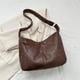 thumbnail image 4 of Bolsos de hombro de moda para mujer, elegantes y elegantes bolsos tote grandes de piel sintética estilo retro, ideales para el trabajo, viajes, negocios y como regalo para novias (café)., 4 of 4