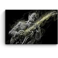 thumbnail image 3 of HFDF Canvas Wall Art - Jazz on Guitar - Stretched Prt, Modern for Bedroom or Livg Room, Office Ready to Hang Home Decor Unique Lumous Artwork Day & Night Effect 10x8inch Unframed, 3 of 6