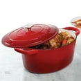 thumbnail image 2 of Crock Pot Artisan 7-Quart Oval Dutch Oven - Red, 2 of 7