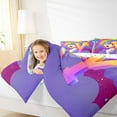 thumbnail image 4 of Manfei Animal Unicorn 2pcs Bedding Comforter Set,Rainbow Initial Twin Comforter Sets,Starry Sky Breathable Bedding Set,Breathable Flower Room Decoration,Reversible, 4 of 8