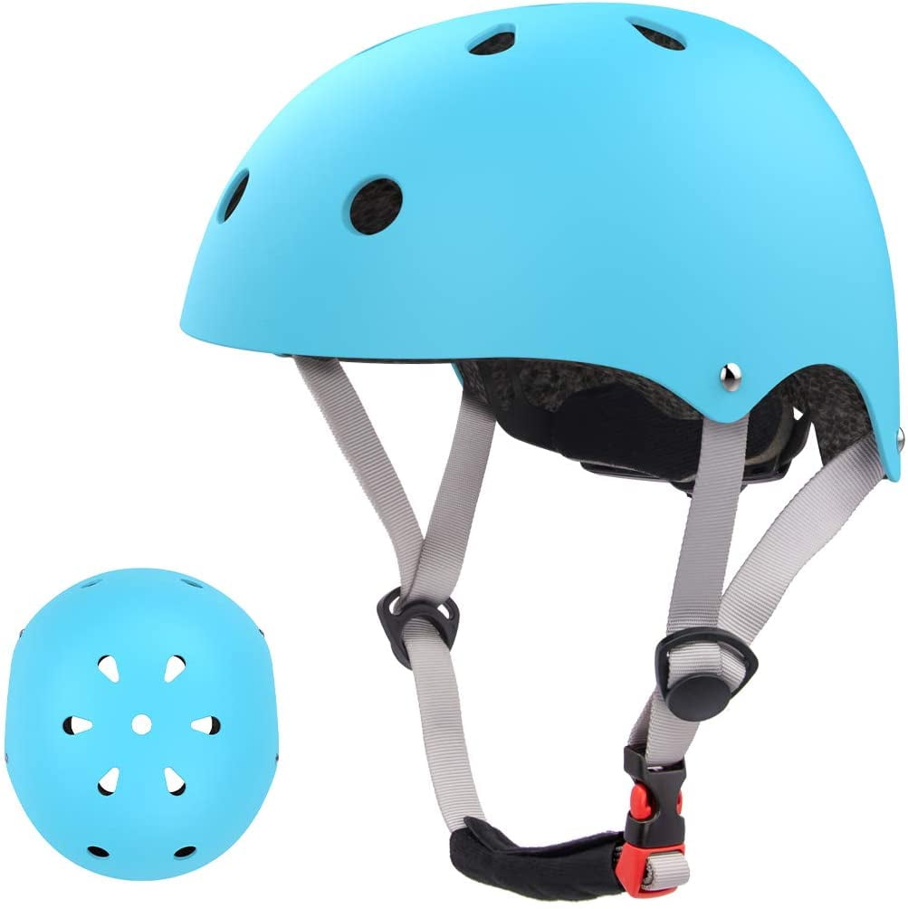 Toddler Youth Adjustable Medium Blue Kids Bike Helmet for 2-14 Years Old 