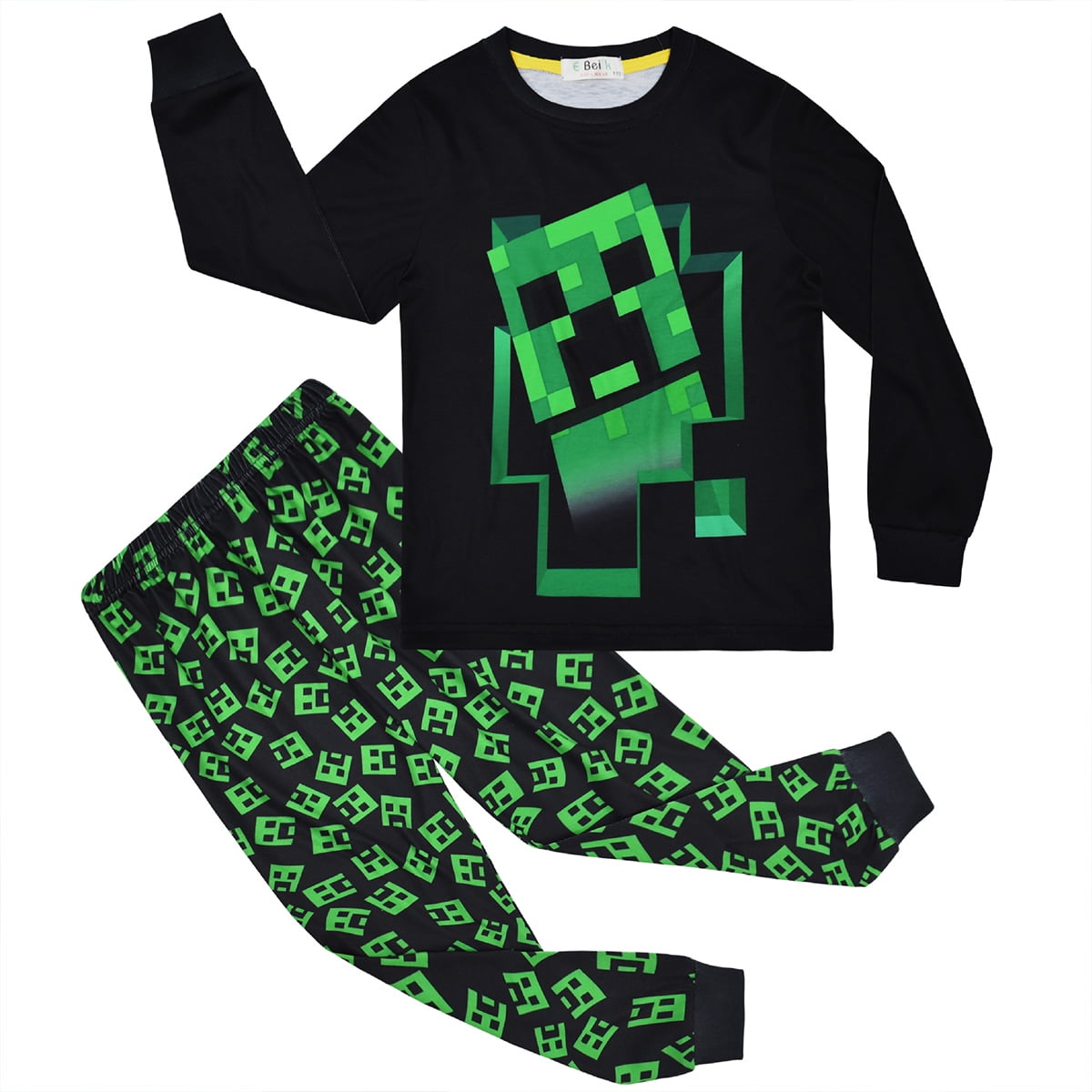 Minecraft Boys T-shirt Tops + Shorts Pajamas Set Nightwear Outfits Summer
