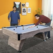 Billiards Table,7 FT Pool Table with Premium Accessories, Durable Matte-Black Finish, and Heavy Duty Legs for Modern Adult Rrec Room Family Game Room