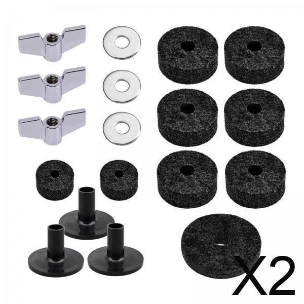 2xJuegos De Batería Reemplazo De Platillos Arandela De Fieltro Kit De Accesorios De Batería De Reemplazo