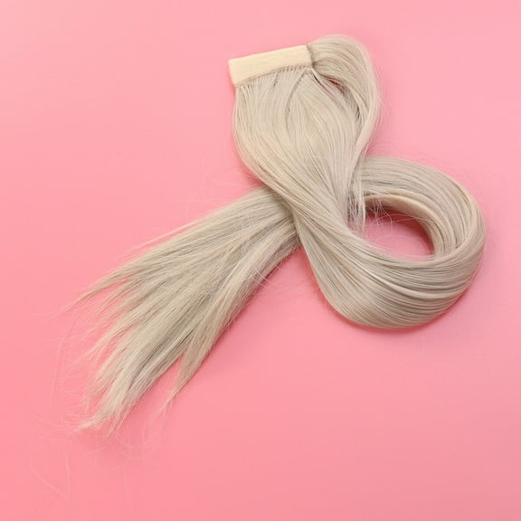 GOOHOCHY 1Set Flaxen Ponytail Hair Extensions for Women Heat Curled and Reusable