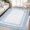 Blue, variant on Large Rug 9x12 Machine Washable Area Rug Soft Non-Slip Rugs Modern Bordered Rug Low Pile Lightweight Carpet Indoor Floor Cover for Living Room Bedroom, Brown