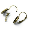 thumbnail image 1 of Abbracc 12x Earring Wire Hooks Findings Cabochon Setting Round Jewelry Making Bronze, 1 of 3