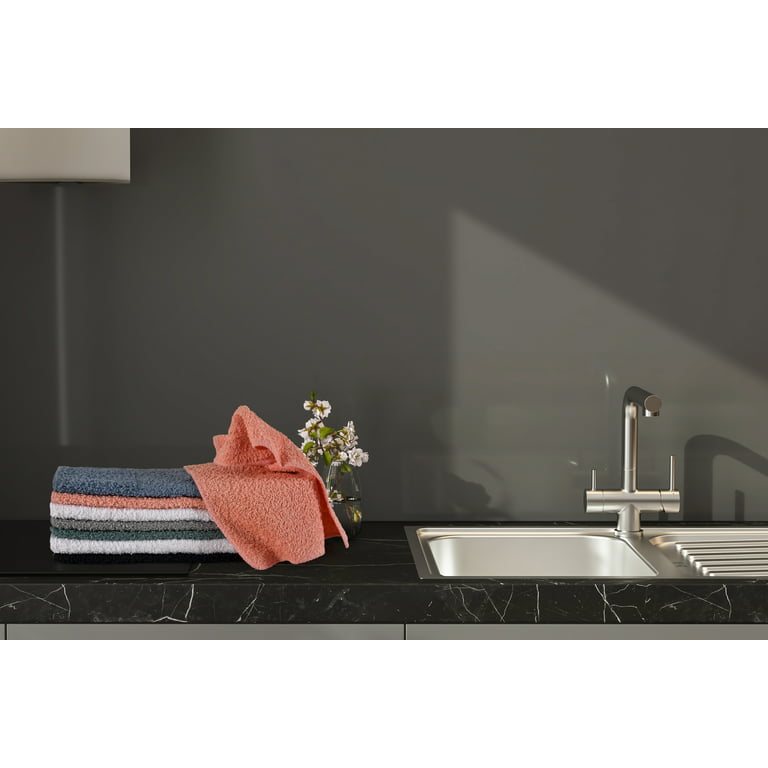 Premium Photo  Stack of clean towels on bathroom countertop