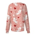 thumbnail image 3 of Resicozy Valentine's Day Jackets for Women Plus Size Scrub Jacket Long Sleeve Heart Print Nurse Coat with Pockets 2026 Pink L, 3 of 4