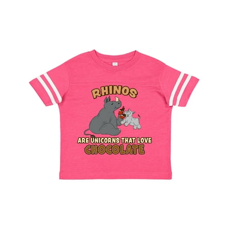 

Inktastic Rhinos are Just Unicorns that Love Chocolate Gift Toddler Boy or Toddler Girl T-Shirt