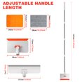 thumbnail image 4 of Wall & Baseboard Cleaner Mop Tool with 147cm Long Handle for Cleaning Baseboard Window Floor Ceiling Bathtub Tub Tile Scrubber Brush with 4 Reusable Pads, 4 of 7
