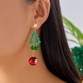 thumbnail image 2 of Top-keivon Bohemian Elegant Ethnic Beaded Santa Christmas Tree Tassel Earrings with Colorful Snowflake & Beads - Christmas Party Dangle Earrings for Women, 2 of 6
