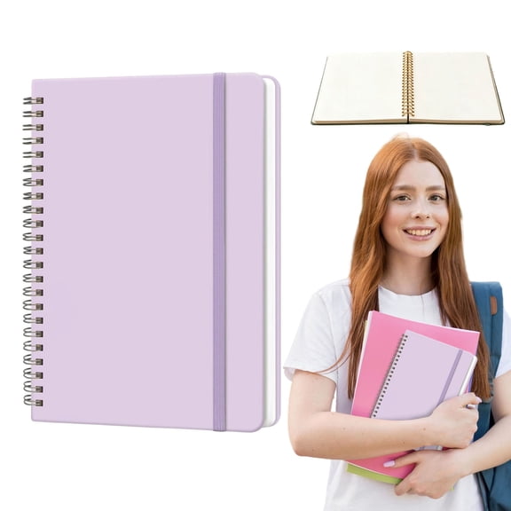 Blank Spiral Journal Notebook for Women & Men, 140 Pages, Sketch Book, Plain Notebook for Drawing & Sketching, Journals for Creative Writing, A5(6 x 8in) – Purple