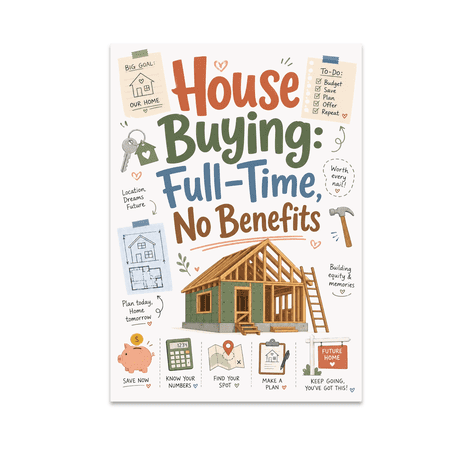 House Buying: Full-Time, No Benefits - Real Estate Enthusiast - 13x19 Poster Print